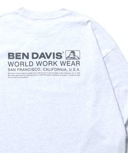 【BEN DAVIS（ベンデイビス）】BD LOGO L/S TEE WIDE / 長袖  オーバーサイズ ワンポイント シンプル ネーム