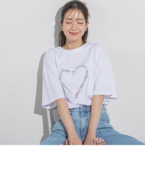 ハートプリントTシャツ≪手洗い可能≫