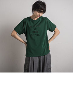 フロッキーロゴプリントTシャツ≪手洗い可能≫