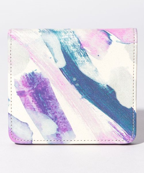 紫色の音階 二つ折り財布-