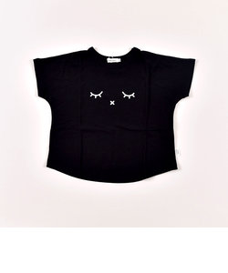 アニマル フェイスモチーフ シンプル カジュアル ストレッチ 半袖 Tシャツ (100cm～130cm)