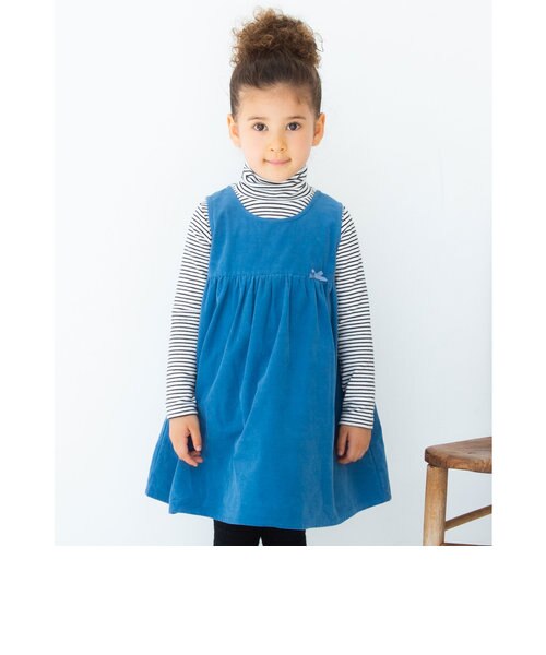 コーデュロイ カジュアル シンプル 無地 ワンピース ジャンパースカート 100cm 110cm Bebe Online Store ベベ オンライン ストア の通販 Mall