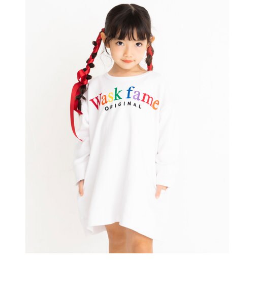 Sugar Girl レインボー カラフル ロゴ ワイド 長袖 トレーナー ワンピース 100 140cm Bebe Online Store ベベ オンライン ストア の通販 Mall