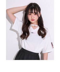 【ニコ☆プチ掲載】チョーカー風 ベルト Tシャツ(130~160cm)