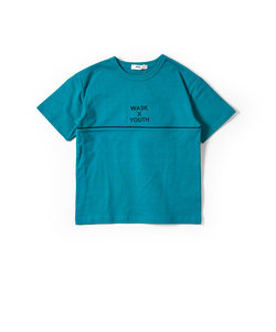 ワッペン付き ワイド 半袖 Tシャツ (100~160cm)