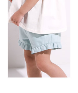 裾 フリル ウエスト ゴム ショート パンツ (80~130cm)