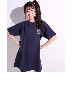 【 FILA × ZIDDY 】【ニコ☆プチ掲載】ロゴライン ビッグTシャツ ワンピース(130~160cm)
