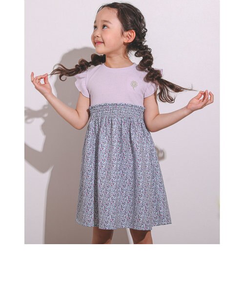 チェリー アイスクリーム 花柄 プリント 切り替え ワンピース 80 130cm Bebe Online Store ヘ ベ オンライン ストア の通販 Mall