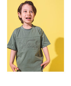 【 速乾 】 WASK ロゴ くり抜き ビッグ 天竺 Tシャツ（100~160cm）