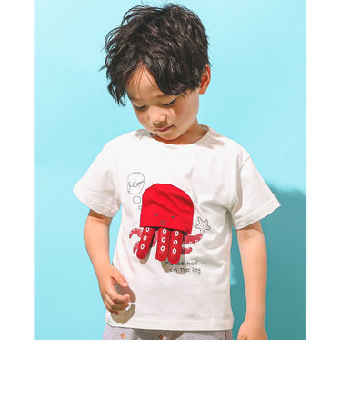 タコ クラゲ 海の生き物 モチーフ Tシャツ (80~120cm) | BEBE ...