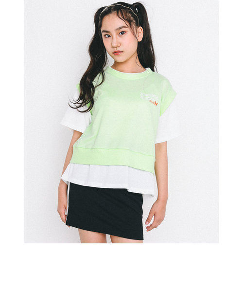 レイヤード Tシャツ + スカパン セット (130~160cm) | BEBE ONLINE