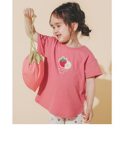 スイカ イチゴ おにぎり アイス サガラ刺繍 PAKUPAKU Tシャツ (80~130cm)