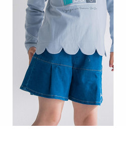 ジョグデニム 裾 タック ショートパンツ (90~150cm)