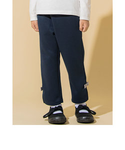 裾 リボン 付き ダブル フェイス ８分丈 パンツ (80~130cm)