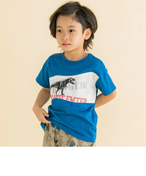 恐竜パッチ天竺Tシャツ(100~160cm)
