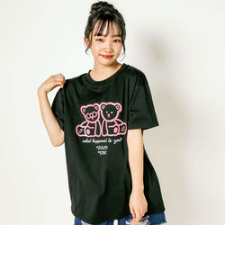 ラメクマプリントTシャツ(130~160cm)