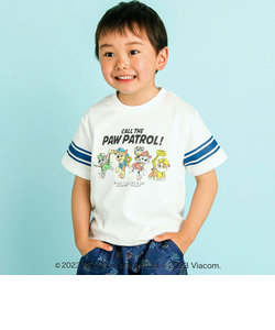 【PAW PATROL(パウ・パトロール)×SLAP SLIP】袖ボーダーラインロゴプリント半袖Tシャツ(80~120cm)