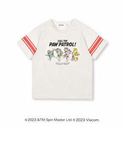 【PAW PATROL(パウ・パトロール)×SLAP SLIP】袖ボーダーラインロゴプリント半袖Tシャツ(80~120cm)