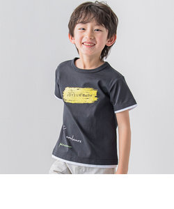 ペイントプリントレイヤード風Tシャツ(90~150cm)