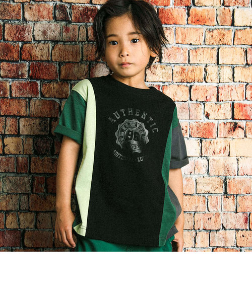 接触冷感】配色切り替えBIGTシャツ(100~160cm) | BEBE ONLINE STORE