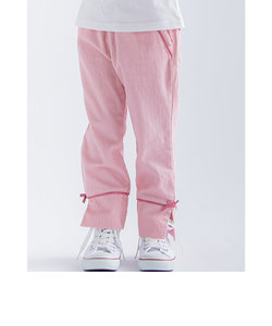 ストレッチ デニム 裾 リボン パンツ (95~150cm)
