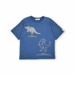 天竺 恐竜 プリント 刺繍 Tシャツ (95~150cm)