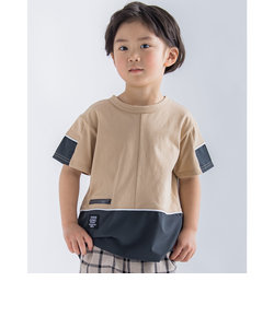 配色 ファスナー ポケット 付き Tシャツ (95~150cm)