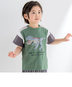 切り替え恐竜ブロックTシャツ(95~150cm)