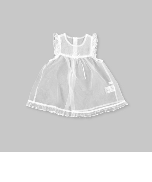 日本製 セレモニー オーガンジー エプロン ワンピース ドレス (60~90cm