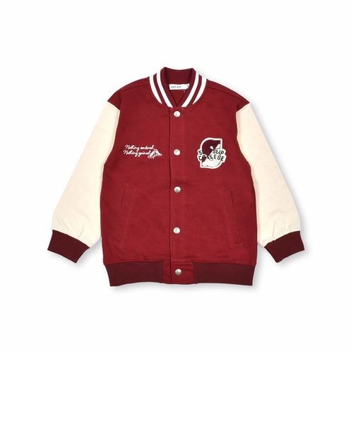 Stussy バーガンディ ボアスタジャン Stussy バーガンディ ボアスタジャン ブルゾン・スタジャン（レッド