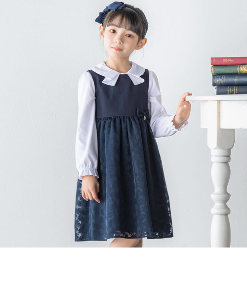 日本製】シアー花柄切替ワンピース(110~130cm) | BEBE ONLINE STORE