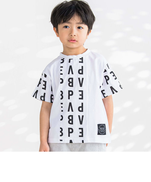 【お揃い】PPVロゴプリント切り替え半袖Tシャツ(95~150cm)