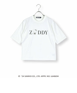 【 ニコ☆プチ 掲載 】【ハローキティ×ZIDDY】ラインストーンロゴTシャツ(130~160cm)