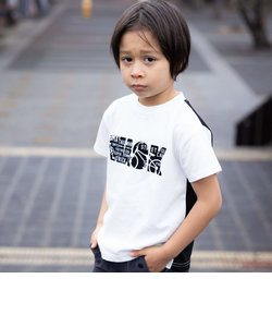 【接触冷感】BMXフロッキープリントバイカラー天竺Tシャツ(100~160cm)