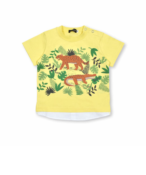 ジャングルアニマルプリントレイヤード風Tシャツ(80~90cm)