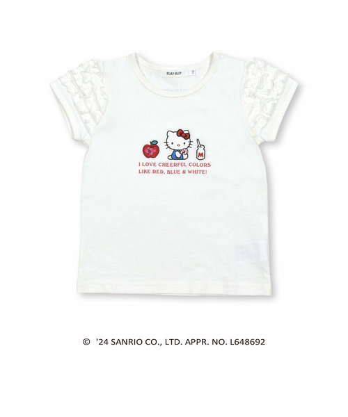 【ハローキティ×SLAPSLIP】フリルパフスリーブキャラクタープリントTシャツ(80~130cm)