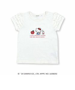 【ハローキティ×SLAPSLIP】フリルパフスリーブキャラクタープリントTシャツ(80~130cm)