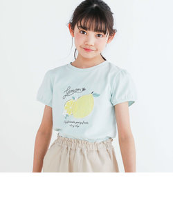 プリントパッチ刺しゅうモチーフ半袖Tシャツ(80~140cm)