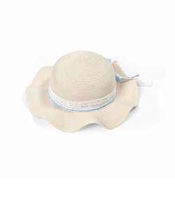 フレアプリムリボン付き帽子(48~54cm)