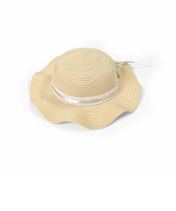 フレアプリムリボン付き帽子(48~54cm)