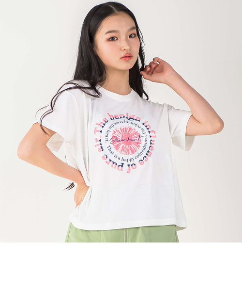 接触冷感】サークルロゴ刺しゅうTシャツ(130~160cm) | BEBE ONLINE 