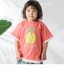 ファスナーつきパイナップル半袖Tシャツ(80~130cm)