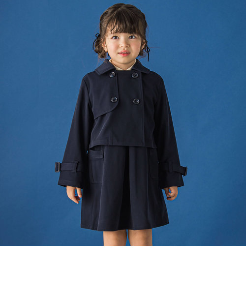 チノジャンパースカート＋ジャケットセット(95~150cm)
