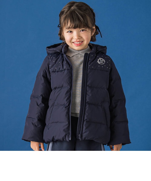 【新品未使用】BeBe べべ　140 紺色　中綿コート 新品未使用】BeBe べべ140 紺色中綿コート
