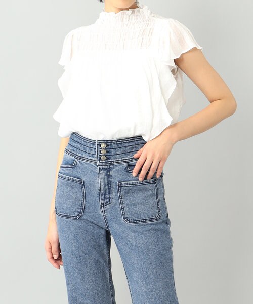 逸品 シャーリングフリルトップ シャツ ブラウス Sutevalle Org