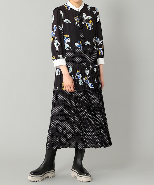 ドットフラワー切替ワンピース Grace Continental ク レースコンチネンタル の通販 Mall