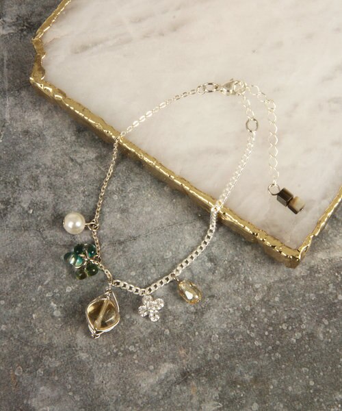 手元や首元を華やかに見せる シトリンチェーンミックスブレスレット スターリングシルバー Wythecharm ワイスチャーム の通販 Mall