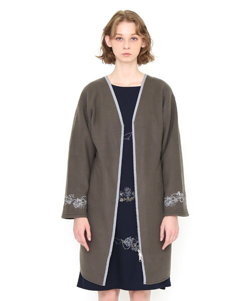 ロングスリーブフリースカーディガン リンクドクリスタルズ グラニフ Graniph の通販 Mall