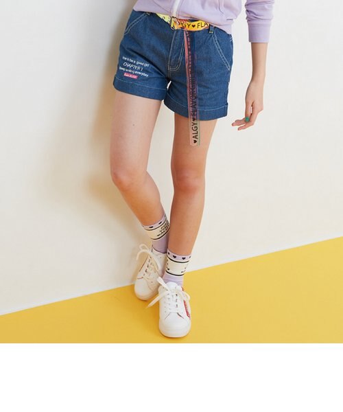 オーロラベルト付きデニムショーパン F O Online Store エフオーオンラインストア の通販 Mall