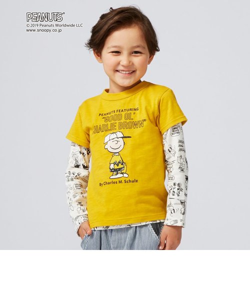 PEANUTSコラボ2PセットTシャツ(スヌーピー)